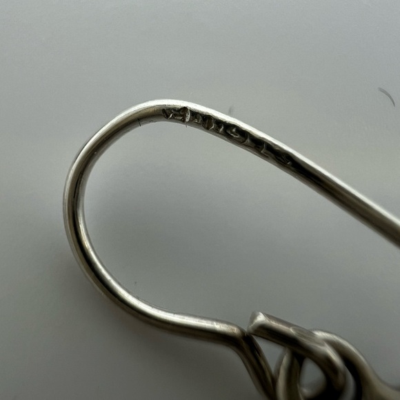 925 STERLING SILVER Oval Drop Dangle Small Hoop Earrings - Picture 3 of 4